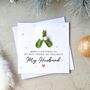 Crochet Mistletoe Husband Christmas Card, thumbnail 1 of 3