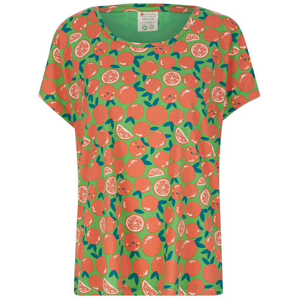Women's T Shirt Oranges By Piccalilly