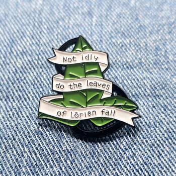 Leaves Of Lorien Lotr Inspired Enamel Pin Badge, 3 of 6