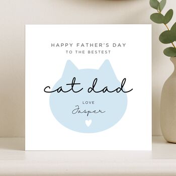 Personalised Cat Dad Father's Day Card, 7 of 8