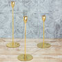 G Decor Aldwin Set Of Three Gold Brass Candle Holders, thumbnail 6 of 6