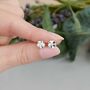 Tiny Forget Me Not Flower Silver Studs, thumbnail 2 of 8