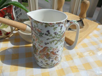 Medium China Jug In Birds On Blue Design, 2 of 8
