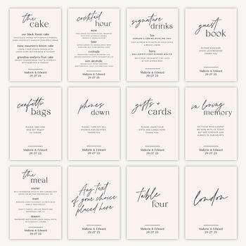 Cards And Gifts Sign A5 Wedding Sign Modern Calligraphy, 3 of 5