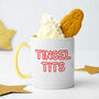 Tinsel Tits Christmas Mug, thumbnail 1 of 6