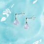 Pink Zircon Drop Stud Earrings Second Light Collection, thumbnail 2 of 4