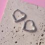 Classic Heart Huggie Hoop Earrings, thumbnail 1 of 2