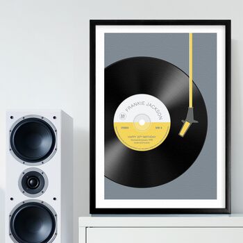 Personalised 33rpm Vinyl Record Music Print, 6 of 9