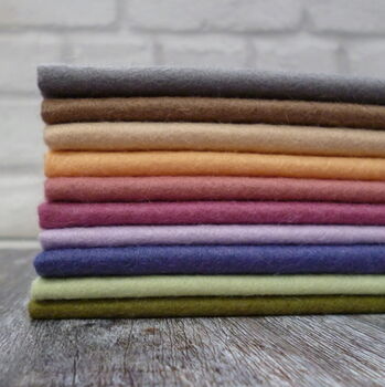Vintage Felt Craft Pack 12' Squares Of Wool Blend Felt, 2 of 2