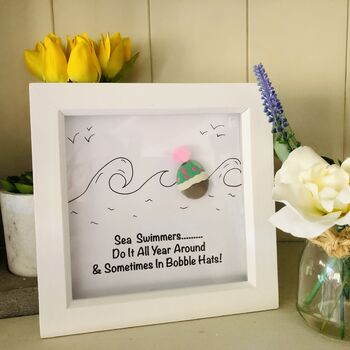 Personalised Sea Swimming Pebble Frame Mother's Day, 10 of 11