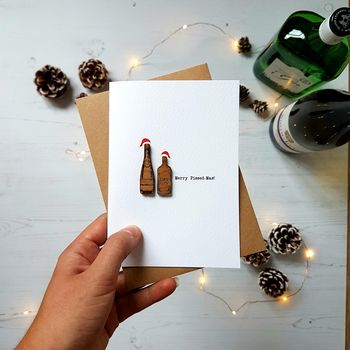 Merry Pissed Mas Funny Christmas Alcohol Card, 2 of 2