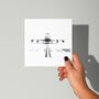 Luxury 747 Plane Greeting Card, thumbnail 3 of 3