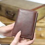 Personalised Antique Leather Passport Cover With Zip, thumbnail 2 of 5