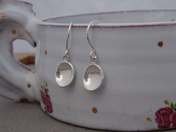 Handmade Silver Pebble Drop Earrings, 3 of 4