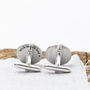 Personalised Sterling Silver And Lapis Cufflinks, thumbnail 3 of 5