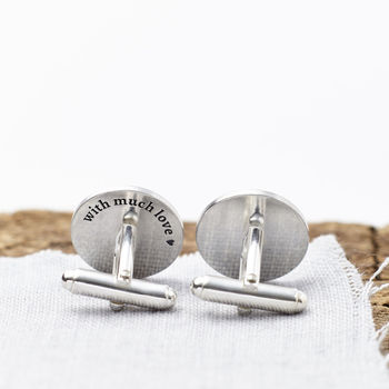 Personalised Sterling Silver And Lapis Cufflinks, 3 of 5