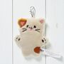 Fluffy Cat Key Ring Bag Charm, thumbnail 1 of 2