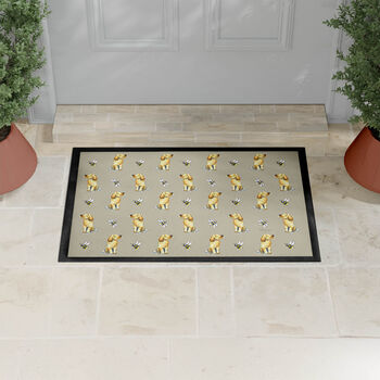 Cockapoo Black Dog Pattern Door Mat, 2 of 3