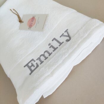 Personalised Premium Cotton Hand Bath Sheet Towel, 2 of 12