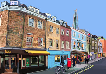 Bermondsey Street, London Illustration Art Print, 2 of 2