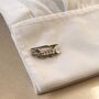 Helicopter Army Silver Cufflinks Gift For Pilots 316 L Stainless Steel Aviation Accessory, thumbnail 1 of 6