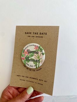 Botanical Hothouse Floral Save The Date Magnet, 5 of 7