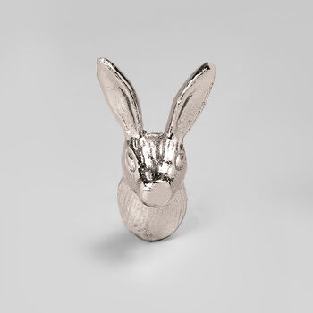 G Decor 3D Rabbit Brass Or Chrome Door Knobs, 2 of 5