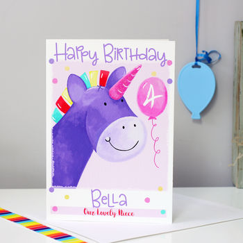 Personalised Unicorn Relation Birthday Card, 8 of 10