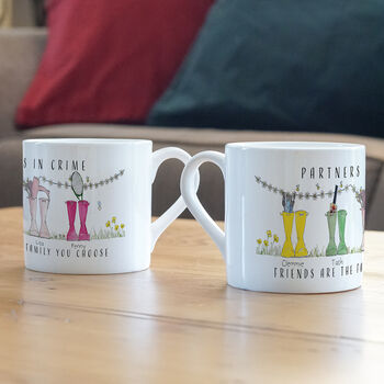 Personalised Best Friends Welly Boot Mug, 2 of 9