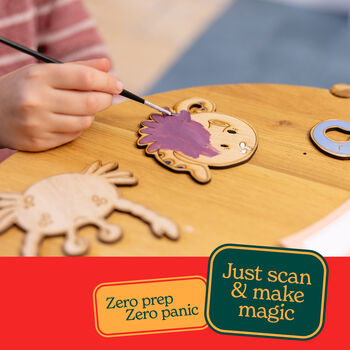 Diy Wooden Christmas Characters Painting Kit For Kids, 7 of 7