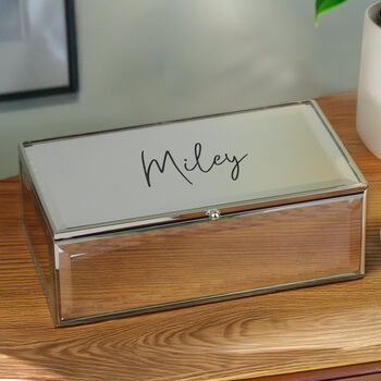 Personalised Mirrored Jewellery Box Gift For Her, 3 of 7