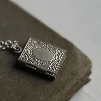 Silver Victorian Book Locket Personalised Gift, 9 of 12