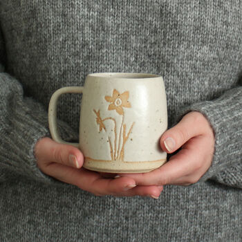 Narcissus Flower Ceramic Mug, 3 of 4