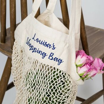Personalised Organic Mesh Shopping Bag, 3 of 6