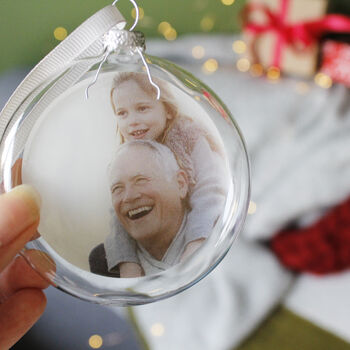 Photo Memory Christmas Bauble For Grandparents, 4 of 5