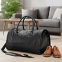 Monogrammed Leather Business Garment Bag, thumbnail 3 of 10