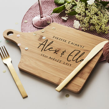 Wooden Personalised Wedding Chopping/Cheese Board, 2 of 7