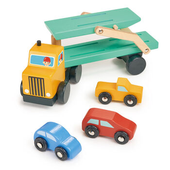 Wooden Toy Vehicle Transporter For Children, 3 of 3