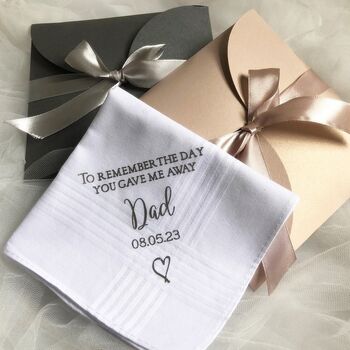 Father Of The Bride To Remember The Day Wedding Hanky, 2 of 7