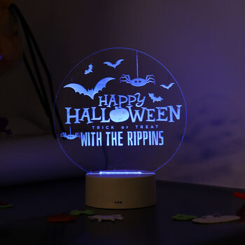 Personalised Halloween LED Light Up Sign, 6 of 6