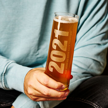 Personalised Together Again 2021 Beer Glass, 3 of 6