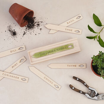 Personalised Box Of Veg And Herb Plant Markers For Her, 4 of 8
