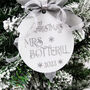 First Christmas As A Mrs Personalised Christmas Bauble, thumbnail 5 of 7