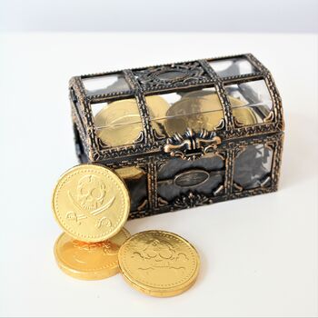 toy treasure chest with coins