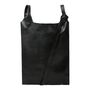 Two Way Handheld Or Crossbody Tote Leather Shoulder Bag Black, thumbnail 5 of 5