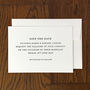 Letterpress Save The Date Cards: Belfor, thumbnail 1 of 3