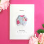 Personalised Birth Flower New Baby Origami Card, thumbnail 3 of 7