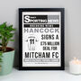 Personalised Football Signing Newspaper Framed Print, thumbnail 6 of 9