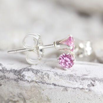 Pink Sapphire Earrings In Silver Or Gold, 6 of 12