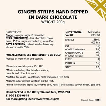 Slices Of Ginger In Dark Chocolate Gift Box, 5 of 8